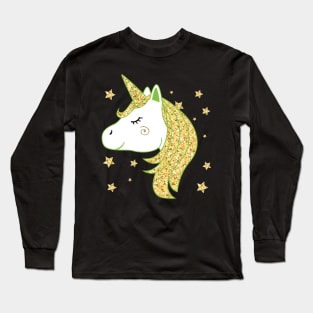 Gold unicorn Long Sleeve T-Shirt